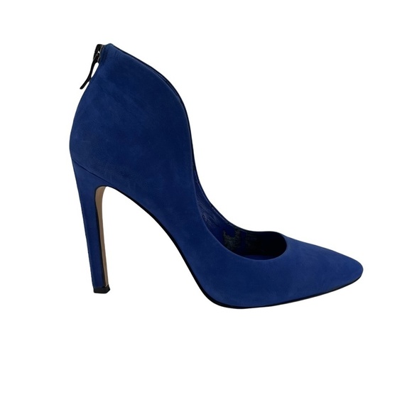 BCBGeneration Blue Suede Pointed Toe Heels Size 8 Women's - Picture 3 of 15